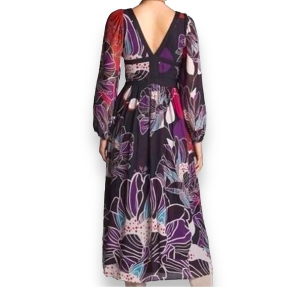 Anthropologie Let Me Be Floral Midi Maxi Dress Size Small - Picture 7 of 12